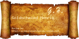 Goldschmied Henrik névjegykártya