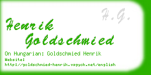 henrik goldschmied business card
